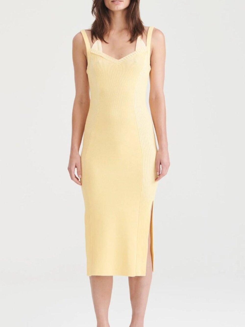 NAADAM ! Naia Cashmere Color Plaited Tank Dress(M)
